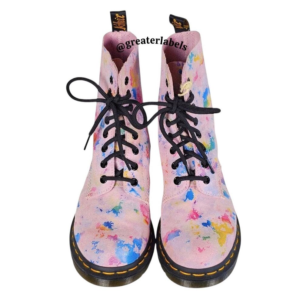 NWT Dr. Martens 1460 Pascal Confetti Lace Up Moto Boot Size 7 RARE NWD - Picture 3 of 11